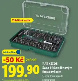 Lidl PARKSIDE Sada bitů s ráčnovým šroubovákem nabídka