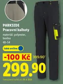 Lidl PARKSIDE Pracovní kalhoty nabídka