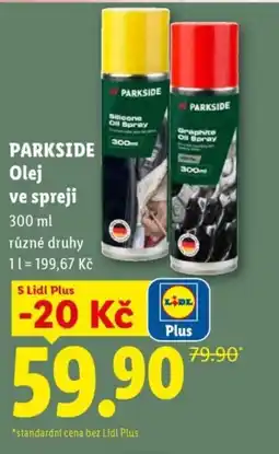 Lidl PARKSIDE Olej ve spreji nabídka