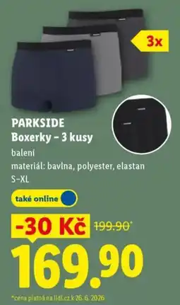 Lidl PARKSIDE Boxerky - 3 kusy nabídka