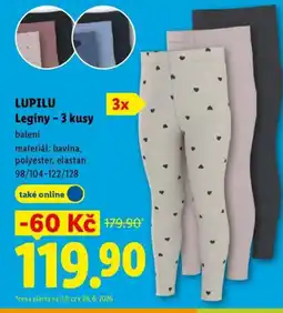 Lidl LUPILU Legíny - 3 kusy nabídka
