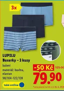 Lidl LUPILU Boxerky - 3 kusy nabídka