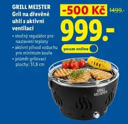 Lidl GRILL MEISTER Gril na dřevěné uhlí s aktivní ventilací nabídka