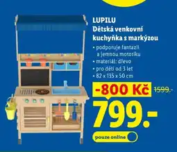 Lidl LUPILU Dětská venkovní kuchyňka s markýzou nabídka