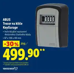 Lidl ABUS Trezor na klíče KeyGarage nabídka