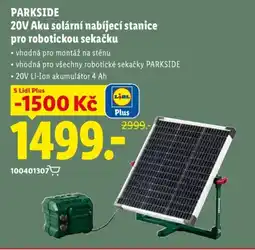 Lidl PARKSIDE 20V Aku solární nabíjecí stanice pro robotickou sekačku nabídka