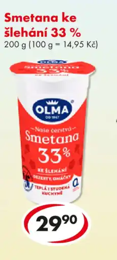 CBA Smetana ke šlehání 33 % nabídka