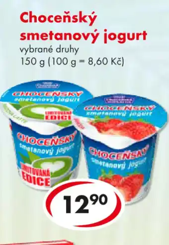CBA Choceňský smetanový jogurt nabídka