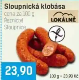 Konzum Sloupnická klobása nabídka