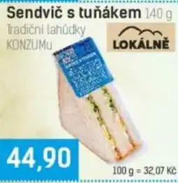 Konzum Sendvič s tuňákem nabídka