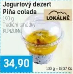 Konzum Jogurtový dezert Piňa colada nabídka