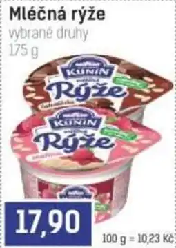 Konzum Mléčná rýže nabídka