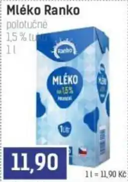 Konzum Mléko Ranko polotučné 15% tuk nabídka