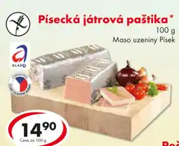 CBA Písecká játrová paštika nabídka