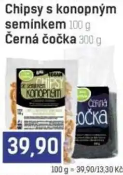 Konzum Chipsy s konopným semínkem Černá čočka nabídka