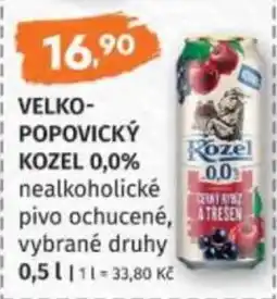 Konzum Velkopopovický kozel 0,0% nabídka