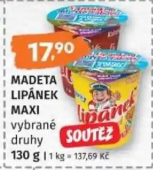 Konzum Madeta lipánek maxi nabídka