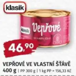 Konzum Vepřové ve vlastní šťávě nabídka