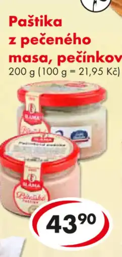 CBA Paštika z pečeného masa, pečínková nabídka