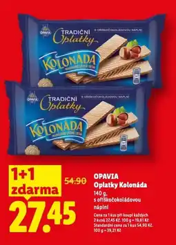 Lidl OPAVIA Oplatky Kolonáda nabídka