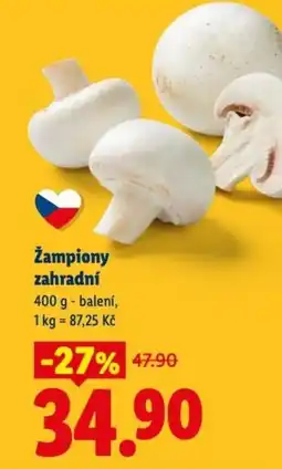 Lidl Žampiony zahradní nabídka