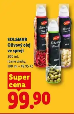 Lidl SOL&MAR Olivový olej ve spreji nabídka