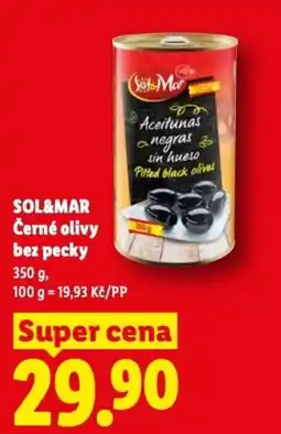 Lidl SOL&MAR Černé olivy bez pecky nabídka