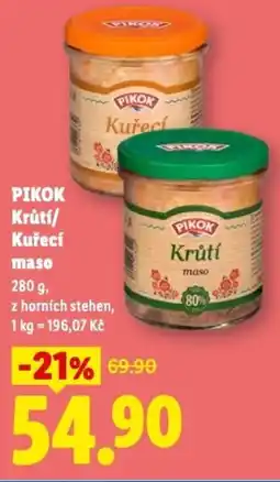 Lidl PIKOK Krůtí/ Kuřecí maso nabídka