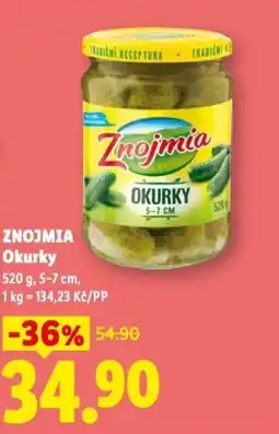Lidl ZNOJMIA Okurky nabídka
