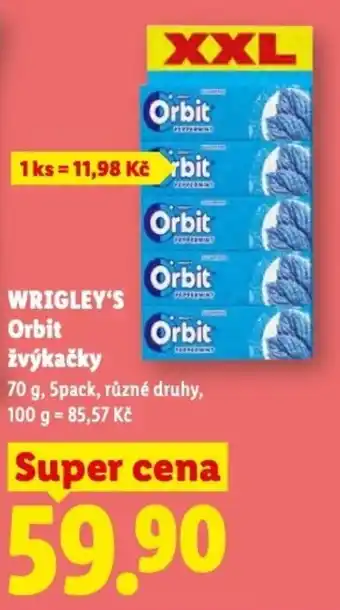 Lidl WRIGLEY'S Orbit žvýkačky nabídka