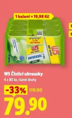 Lidl W5 Čisticí ubrousky nabídka
