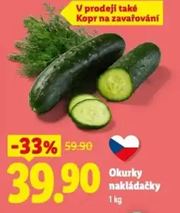 Lidl Okurky nakládačky nabídka