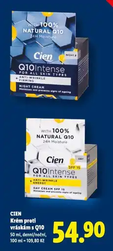 Lidl CIEN Krém proti vráskám s Q10 nabídka
