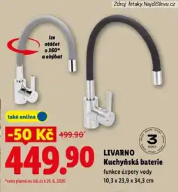 Lidl LIVARNO Kuchyňská baterie nabídka