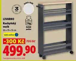 Lidl LIVARNO Kuchyňský vozík nabídka