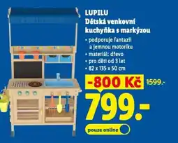 Lidl LUPILU Dětská venkovní kuchyňka s markýzou nabídka