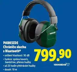 Lidl PARKSIDE Chrániče sluchu s Bluetooth nabídka