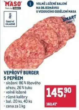 Makro Vepřový burger s pepřem nabídka