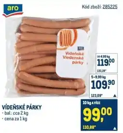 Makro Vídeňské párky nabídka