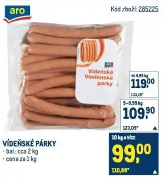 Makro Vídeňské párky nabídka