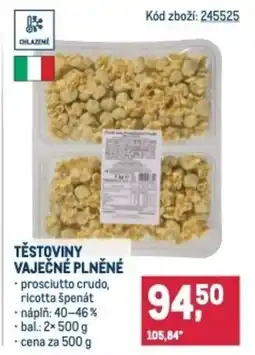 Makro Těstoviny vaječné plněné nabídka