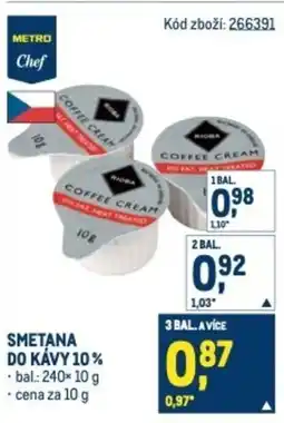 Makro Smetana do kávy 10% nabídka