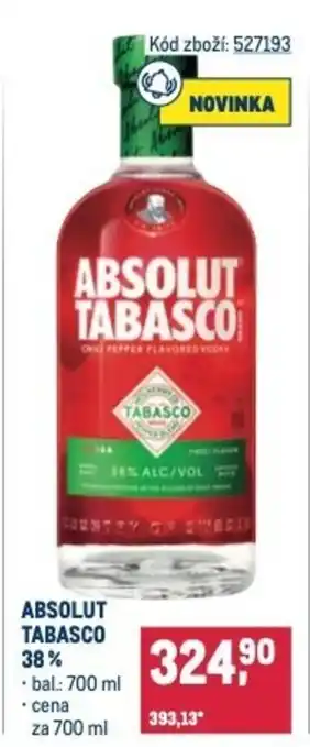 Makro Absolut tabasco 38% nabídka
