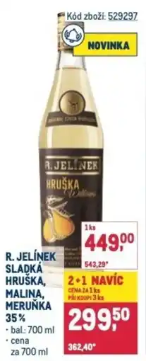 Makro R. Jelínek sladká hruška, malina, meruňka 35% nabídka
