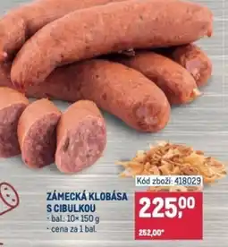 Makro Zámecká klobása s cibulkou nabídka