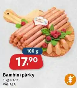 Coop Bambini párky nabídka