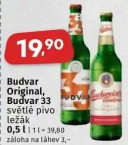 Coop Budvar Original, Budvar 33 světlé pivo ležák nabídka