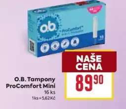Billa O.B. Tampony ProComfort Mini nabídka