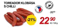 ZEMAN Toreador klobása s chilli nabídka