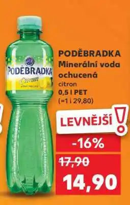 Kaufland PODĚBRADKA Minerální voda ochucená citron nabídka